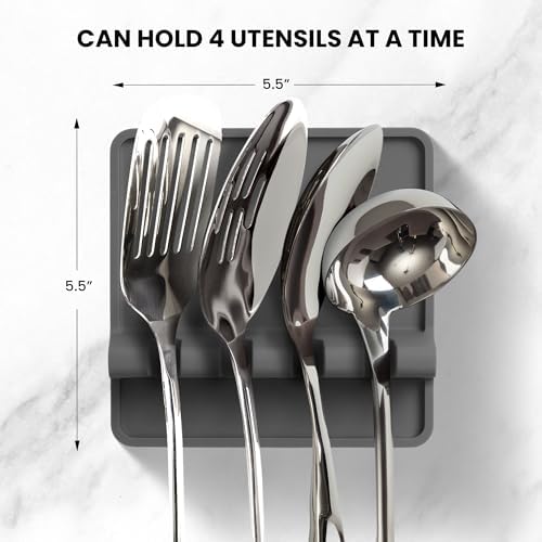 Zulay Kitchen Sillicone Spoon Rest for Stove Top, Kitchen Gadgets