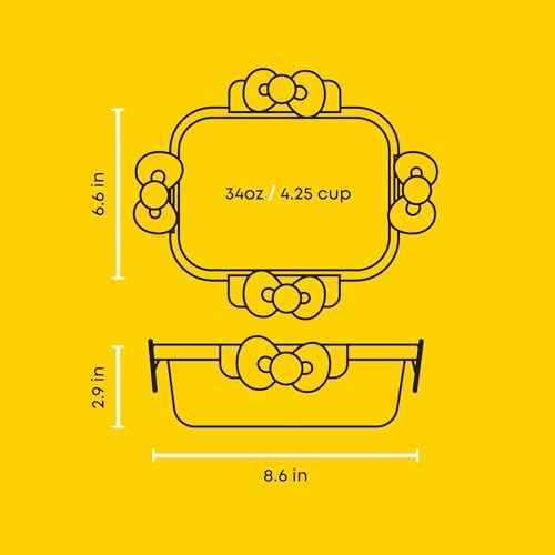 JoyJolt Sanrio Hello Kitty 2x Glass Storage Containers