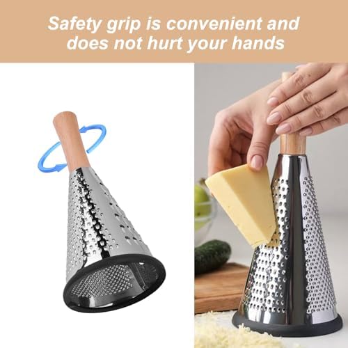 Cone Cheese Grater, 9.6 Inch Grater and Zester for Cheese, Vegetables