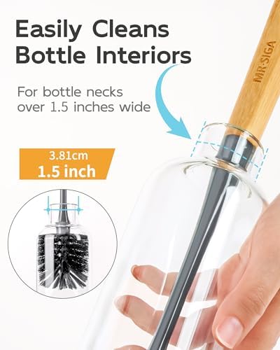 MR.SIGA Water Bottle Brush, Long Handle Bottle Brush for Sports