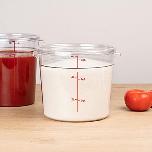 Restaurantware 6 Quart Plastic Food Storage Container - Durable Clear