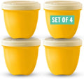 Preserve Mini Food Storage, Yellow, 8 oz., Set of 4