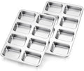 LIANYU Mini Loaf Pans 8-Cavity, Stainless Steel Bread Pans for Baking