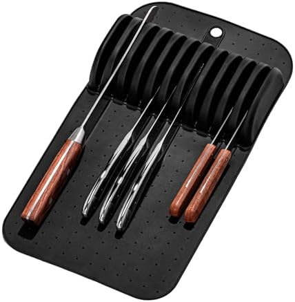 madesmart Classic In Drawer Knife Mat, 11 Knives, Carbon
