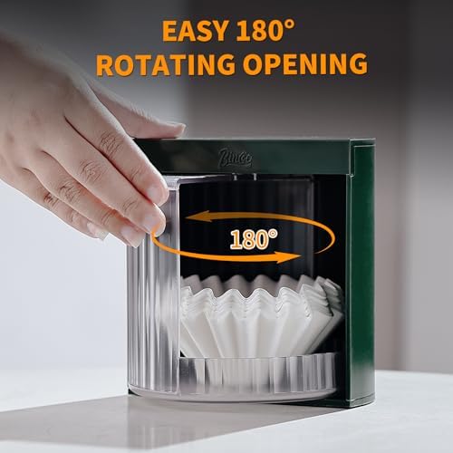 Bincoo Rotatable Coffee Filter Holder,Basket Filter Paper Storage