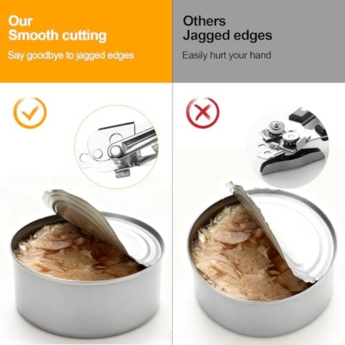 Commercial Can Opener with Magnet, Manual Heavy Duty Hand Crank Can
