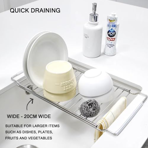Over The Sink Colander Strainer Basket,Extendable Colander-Stainless