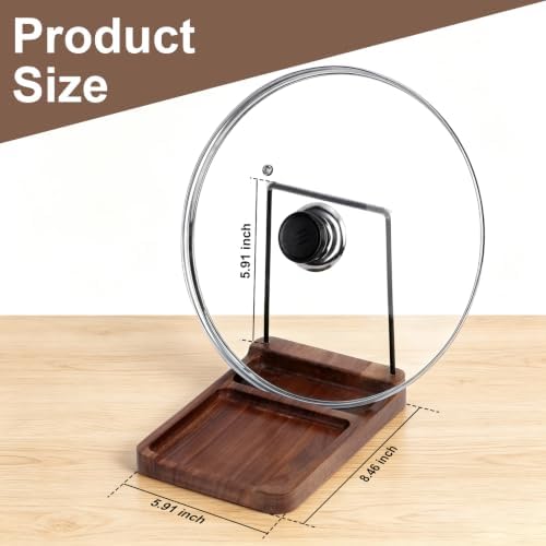 Acacia Wood Spoon Rest with Lid Holder Pot Lid Holder Spoon Rest