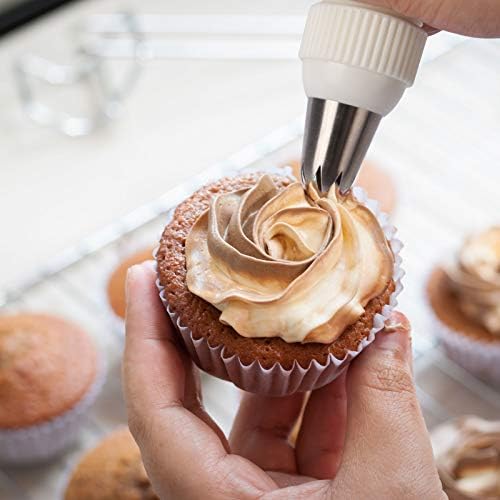 Kasmoire 11 Pcs Extra Large Piping Tip Set,Stainless Steel Cake