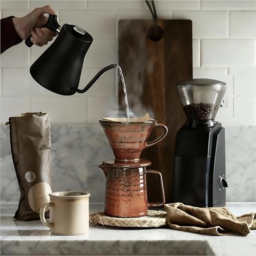 Vintage Ceramic Pour Over Coffee Maker with V60-Style Dripper and 40