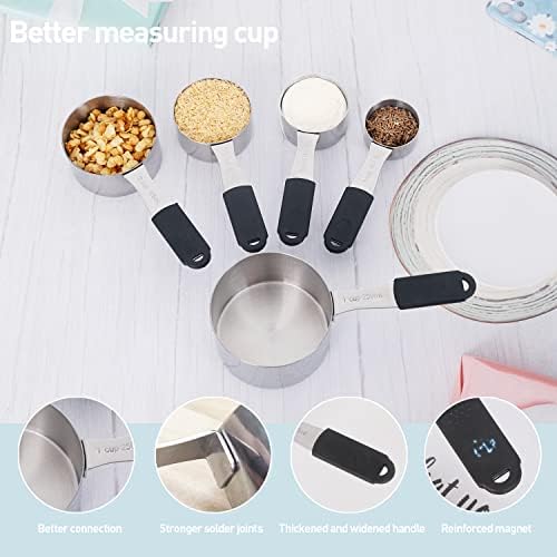 13-Piece All-Magnetic Measuring Cups and Spoons Set, 430 Stainless