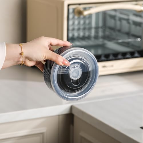 Ceramic Bowl with Lid, Microwave Safe - 20 oz Navy