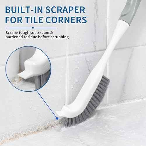 3PCS Scrub Brush Set for Shower Cleaning