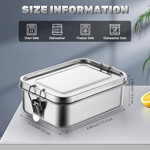 Umigy 4 Pcs Stainless Steel Food Containers