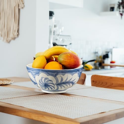 Maxdot Blue and White Chinoiserie Pasta Bowl 12 X 12 X 6 Inche