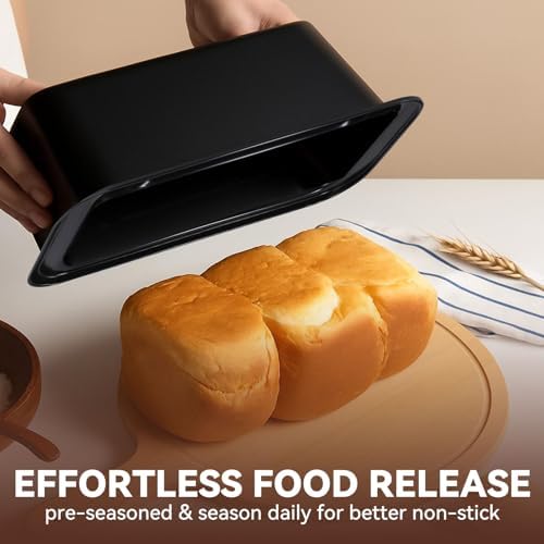 Yoehka 6 Pack Bread Pan Set, Non-Stick 8×4 Carbon Steel Loaf Pans