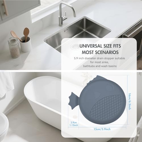 TRAPMATE Shower Drain Hair Catcher, Patented Bathtub Stopper Drain