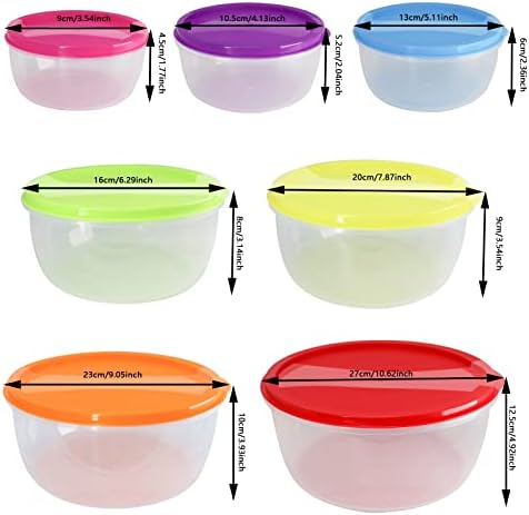 Plastic Multicolor Salad Bowl Set,Microwave and Dishwasher Safe,Ideal