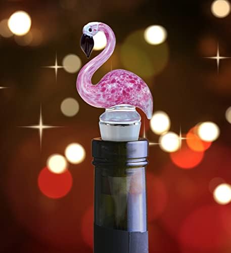 Cheers Mermaid Tail, Flamingo, Rooster, and Cow Glass Wine Stopper Set