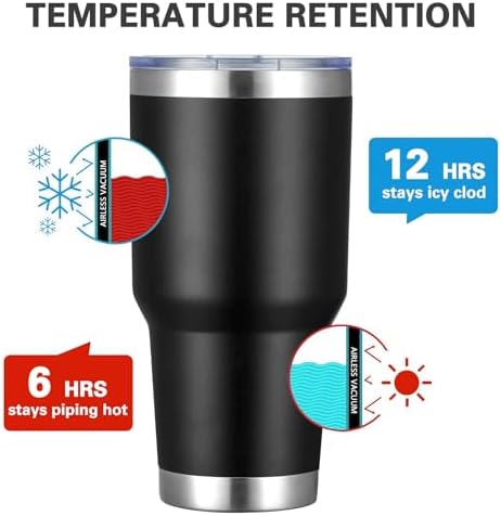 MEWAY 30oz Tumbler Double Wall Vacuum Insulated Travel Mug, Stainless