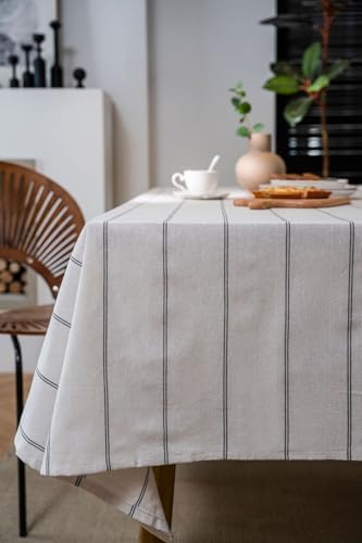 ArtBud Cotton Linen Table Cloths Boho Farmhouse Heavy Fabric Table