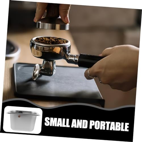 Stainless Steel Espresso Knock Box for Coffee Bar, 1.7L Used Grounds