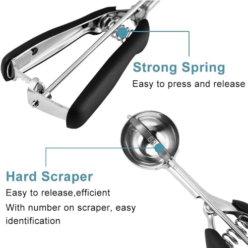 HOMURE H Cookie Scoop Set, Include 1 Tbsp/2 Tbsp/3 Tbsp, Cookie Dough