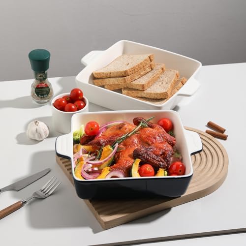 Sweejar Ceramic Baking Dish, 9 x 9 Cake Baking Pan for Brownie