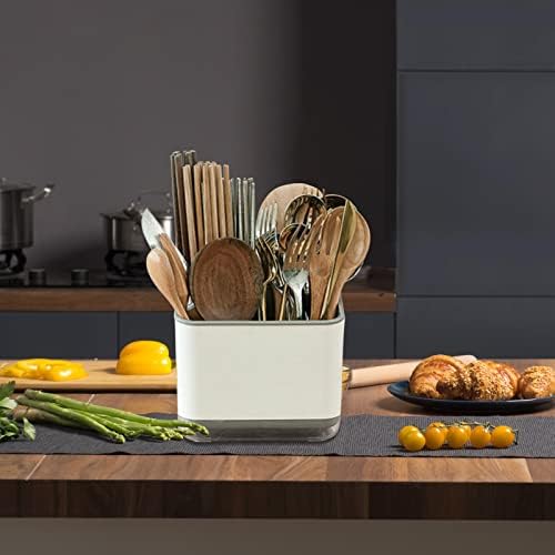 Utensil Holder Cutlery Drainer Sink Caddy, Grey