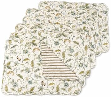 Bailey Vintage Quilted 100% Cotton Set of 6 Placemats 13" x 19"