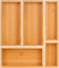 bamboo drawer organizer Set,expandable drawer dividers,wooden storage