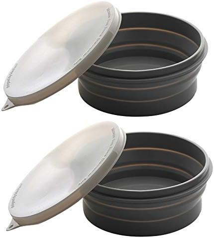 ME.FAN Silicone Collapsible Bowls - Silicone Folding Travel Bowl with
