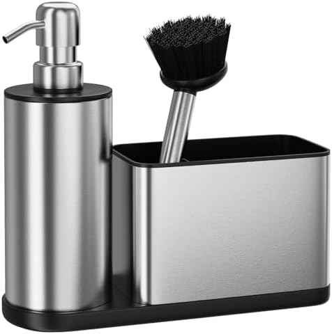 Stainless Steel Kitchen Sink Caddy, 3-in-1