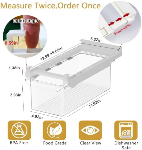 Refrigerator Organizers Storage Fridge Drawer, Storage Containers