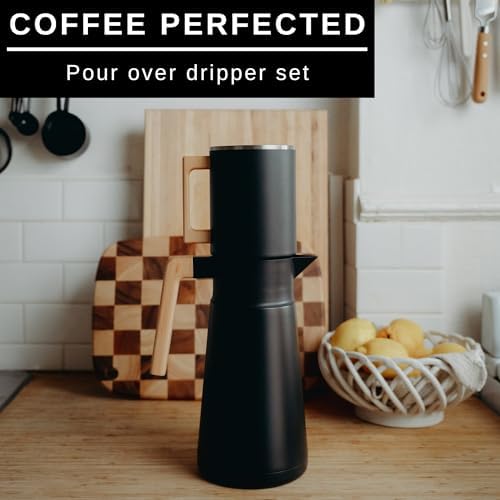 HASTINGS 68 Oz Pour Over Coffee Maker Set, Stainless Steel Filter