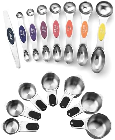 Spring Chef Dual Sided Magnetic Measuring Spoons Set, Mountain