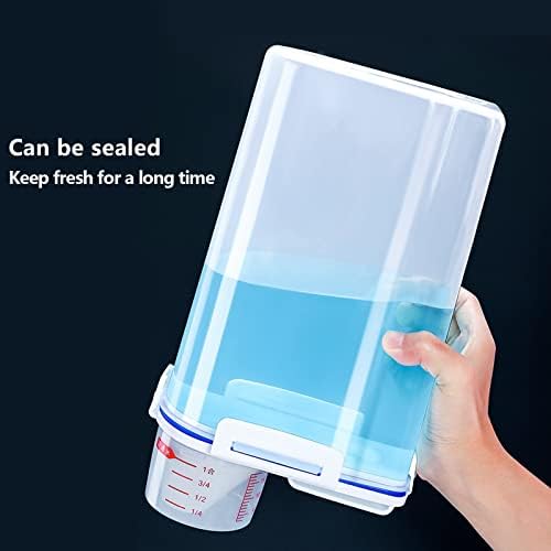 2 Pcs 5.5 LB Rice Storage Container, Airtight Cereal Flour Dispenser