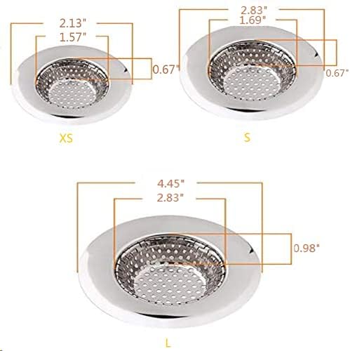 Hair Catcher Shower Drain(3 Pack), Bathtub Drain Cover, Sink Tub Drain