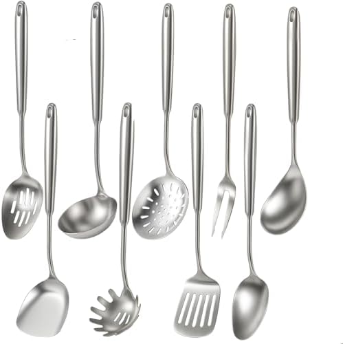 Newness 9-Piece Stainless Steel Cooking Utensil Set