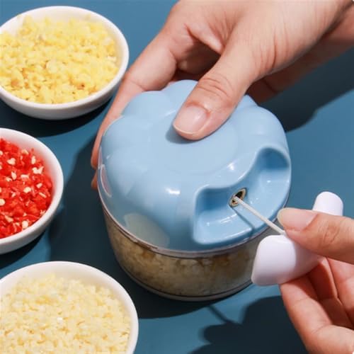 Manual Food Processor Vegetable Chopper, Easy to Clean, Hand Pull