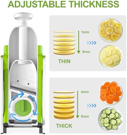 SupMaKin Adjustable Mandoline Slicer, 1-8 mm