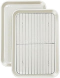 2-Pack 10x15 Jelly Roll Pan Baking Sheet Set with Wire Rack - Nonstick