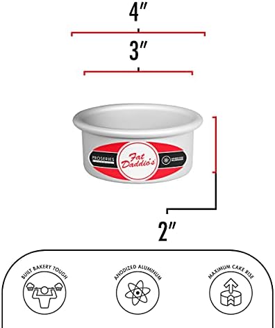 Fat Daddio's Anodized Aluminum Round Cake Pans, 6 Piece Set
