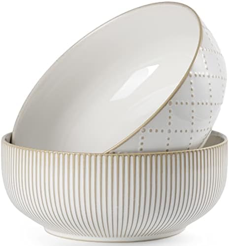 getstar Large Serving Bowls (8 inch & 60 fl oz), Ceramic Salad Bowl