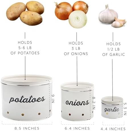 AuldHome Design Vegetable Storage Canister Set