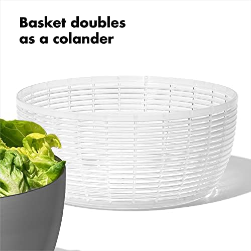 OXO Good Grips Stainless Steel Salad Spinner, Vegetable Washer