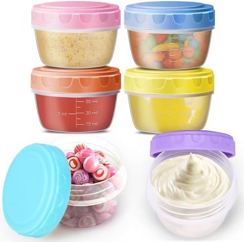 QUMMFA Portable Salad Dressing Containers 6 Pack 2.7 OZ, Leakproof