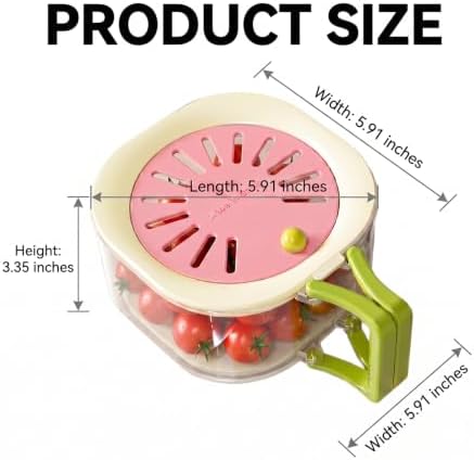 Fridge Produce Storage Container with Drain Colander & Vent Lid
