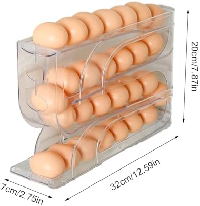Rolling Egg Dispenser for Refrigerator | Egg Holder for Fridge