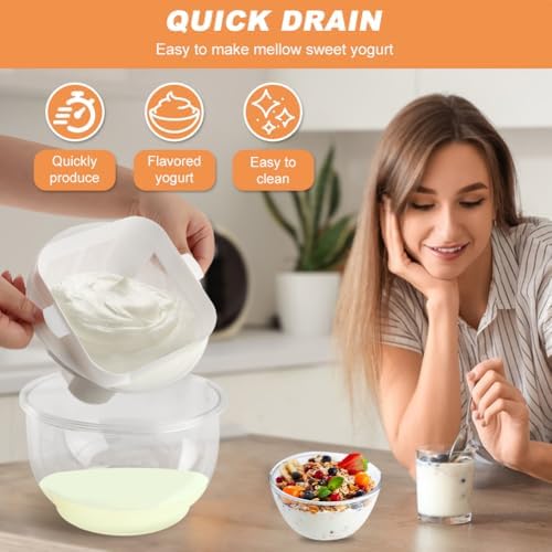 Greek Yogurt Strainer, Large 2 Quart Fine Mesh Basket
